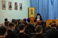 Архимандрит Иосиф (Еременко) представил в ТДС доклад о святом праведном Иоанне Кронштадтском